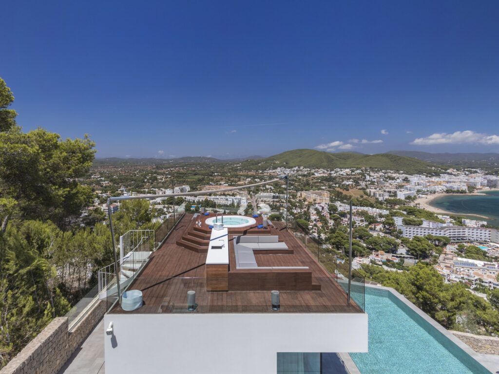 luxury modern villa view santa eulalia