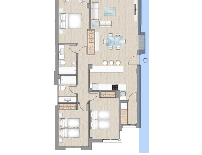 3-Bedroom Apartment in Portinatx, photo 12