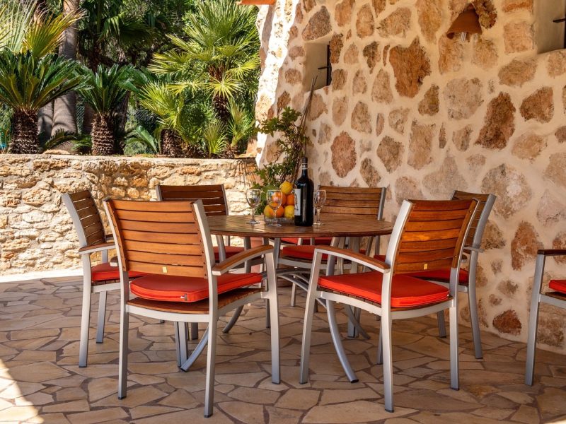 Villa marylina san juan stone terrace dining