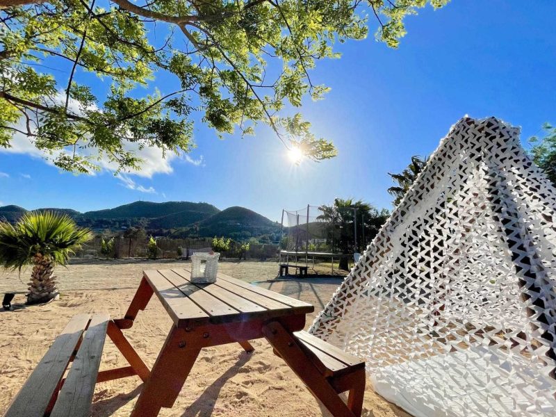 Can pelar san jose garden seating mountain view Can Pelar, finca del siglo XVIII de 4 dormitorios en Sant Josep