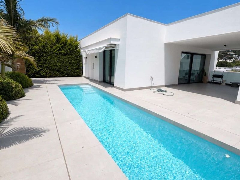 Private swimming pool at modern townhouse near Ibiza Town