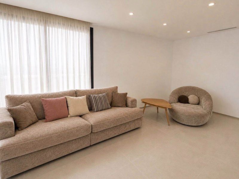 Second lounge area in spacious modern Ibiza townhouse