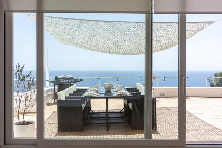 3 Bedroom Villa with Tourist Licence in Roca Llisa Terrace dining from living area, 3 Bedroom Villa with Tourist Licence in Roca Llisa