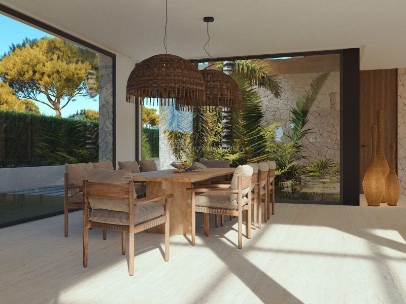 Interior dining, Essenza Model 4 – 5 Bedroom New-Build Villa in Siesta