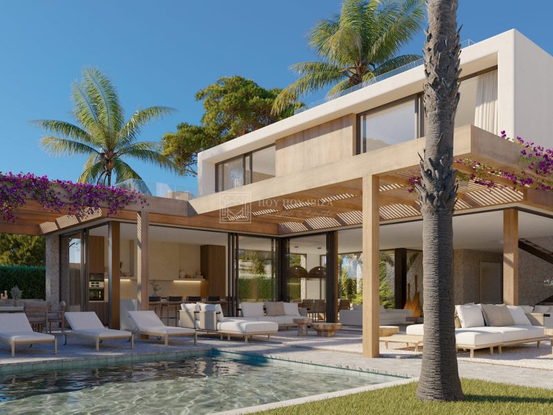 Private pool and garden alt, Essenza Model 4 – 5 Bedroom New-Build Villa in Siesta