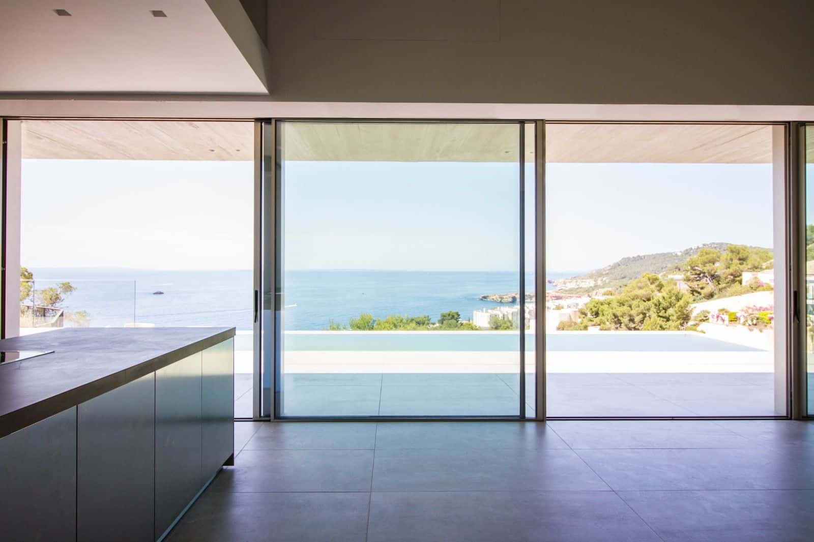 Modern 4-Bedroom Sea-View Villa in Roca Llisa, Ibiza, photo 2 Sea view from contemporary villa in Roca Llisa Ibiza