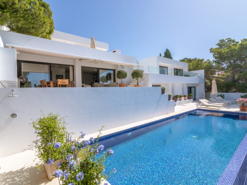 Living room sea view at Roca Llisa, Ibiza