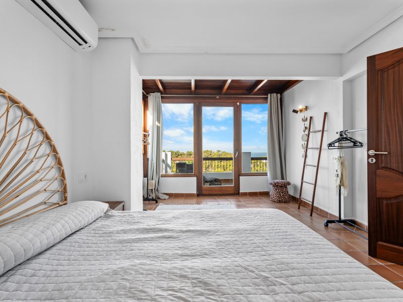 Villa bedroom countryside view at Sant Antoni de Portmany, Ibiza Villa bedroom countryside view at Sant Antoni de Portmany, Ibiza
