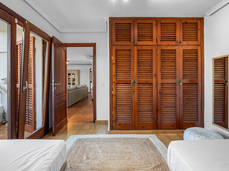 Villa bedroom wooden wardrobes at Sant Antoni de Portmany, Ibiza Villa bedroom wooden wardrobes at Sant Antoni de Portmany, Ibiza