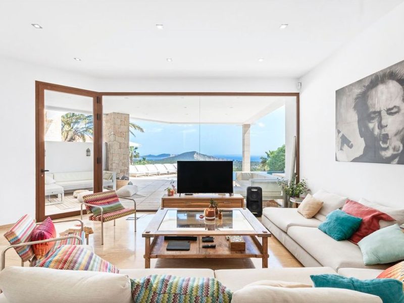 Living room sofa sea view, Villa Annina, Vista Alegre, Ibiza Living room sofa sea view, Villa Annina, Vista Alegre, Ibiza