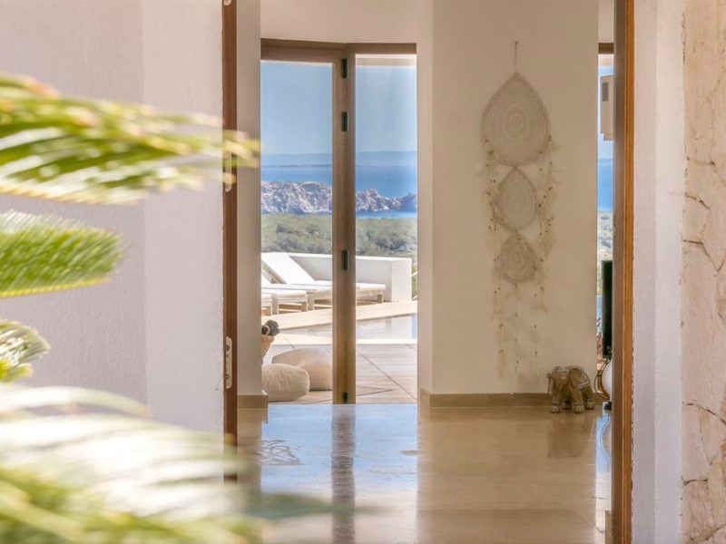 Entrance hall sea view, Villa Annina, Vista Alegre, Ibiza Entrance hall sea view, Villa Annina, Vista Alegre, Ibiza